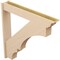 Ekena Millwork 7 1/2-in W x 48-in D x 48-in H Balboa Trad Rough Cedar Woodgrain TimberThane Outlooker, Primed Tan OUTUR075X48X48BOA04RCPR - alternate 4